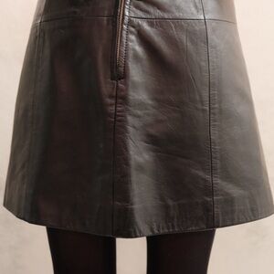 Black Leather Mini Skirt